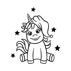 Unicorn with a hat