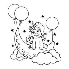 Unicorn on the moon