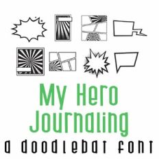 My Hero Journaling Doodlebat Font