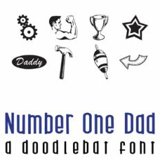 Number One Dad Doodlebat Font