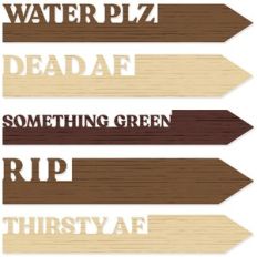 Funny Plant Garden Markers