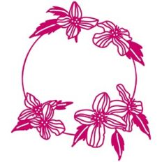Flowering Clematis Wreath Border Frame
