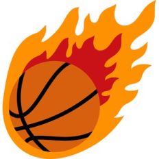 basketball with fire