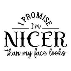 I Promise I'm Nicer Than My Face Looks