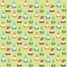 Woodland Gnomes background pattern
