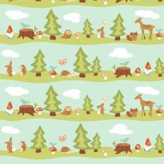 Woodland blue background pattern