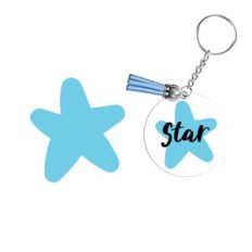 Round Circle Star Pattern, Keychain Patterns