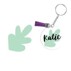 Round Circle leaf Pattern, Keychain Patterns