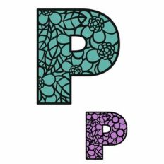 Floral Alphabet - Letter P