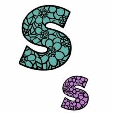 Floral Alphabet - Letter S