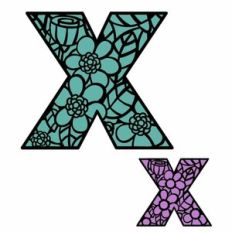 Floral Alphabet - Letter X