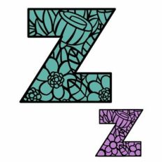 Floral Alphabet - Letter Z