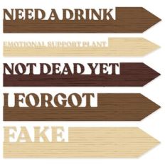 Funny Plant Garden Stakes