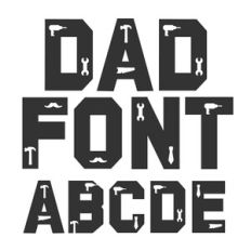 BFC Dad Font with Tools Father's Day Font
