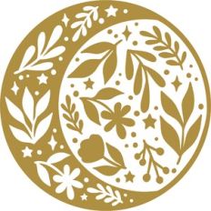 moon with leaves and stars
