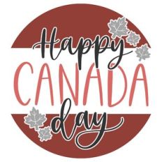 Happy Canada Day Round Frame