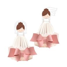 Girl  brown hair First Communion