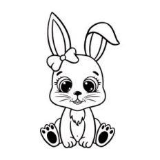 Bunny with a bow