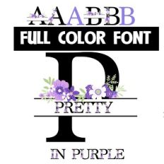 Pretty in Purple Color Font