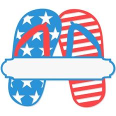 USA Flip Flops Blank Sign