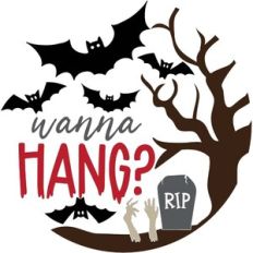 Wanna Hang - Round Bat Design