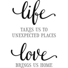 Life Takes Us To Unexpected Places Love Brings Us Home