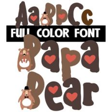 Papa Bear Color Font