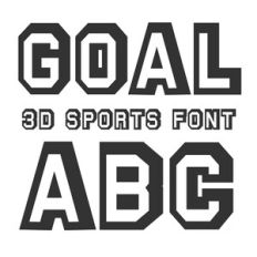 BFC Goal 3D Sports Jersey Font
