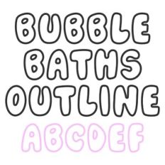 BFC Bubble Baths Retro Outline Font