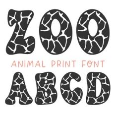 BFC Zoo Animal Print Font