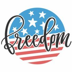 Freedom American Flag Round Frame