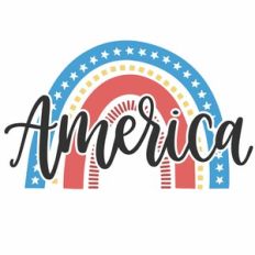 America Patriotic Rainbow
