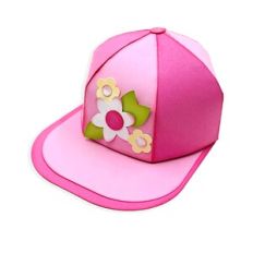 Baseball Cap Box with Flowers