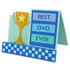 Best Dad Ever Trophy - Side Step Card
