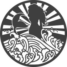 Mermaid with Beach Waves