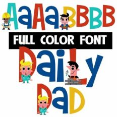Daily Dad Color Font