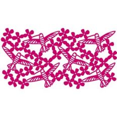 Hummingbird and Flowers Repeating Border