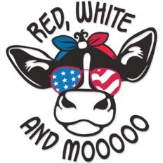 Red, White and Moooo