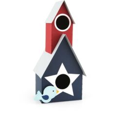 3D 2 Story Birdhouse Patriotic