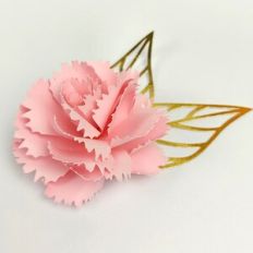 Practical flower 139 Carnation with leaf