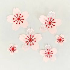 Cherry Blossoms with Japanese traditional patterns