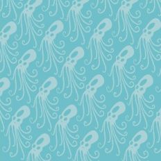 Octopus blue background pattern
