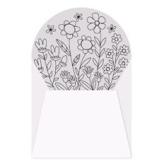 Sketch Floral Envelope