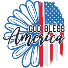 God Bless America Daisy Flag