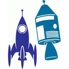 rocket and satellite