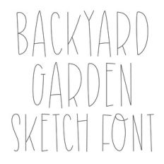 BFC Backyard Garden Handwriting Sketch Font