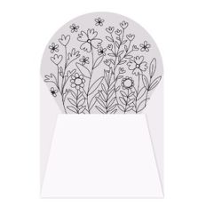 Sketch Floral Envelope