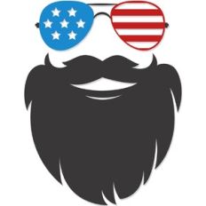 Stars and Stripes Dad Beard