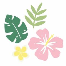 Tropical Flower and Leaf Set