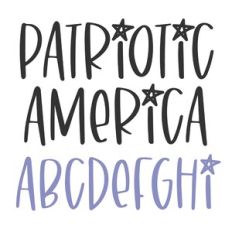 BFC Patriotic America 4th of July Brush Font